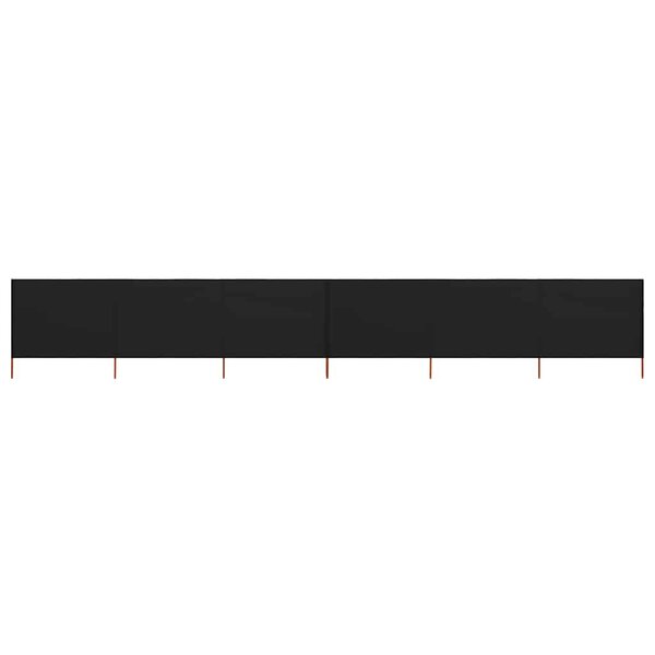 vidaXL Paravent 6 panneaux Tissu 800 x 160 cm Noir