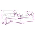 vidaXL Canapé-lit avec coussins noir velours