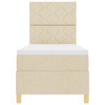 vidaXL Lit à ressorts avec matelas Crème 80 x 200 cm tissu