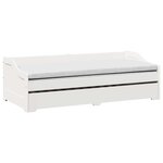 vidaXL Lit de jour avec gigogne sans matelas IRUN blanc 90x200 cm