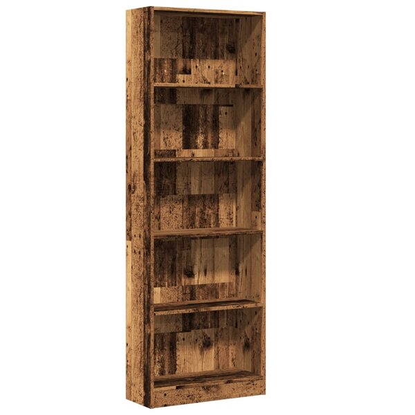 vidaXL Bibliothèque vieux bois 60x24x176 cm bois d'ingénierie