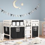 vidaXL Lit mezzanine enfants avec rideaux sans matelas 90x200cm