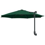 vidaXL Parasol de jardin Vert 248 x 248 x 148 cm Polyester  Acier