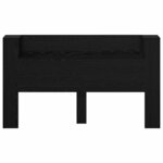 vidaXL Cabinet de Tête de Lit Chêne noir 180 x 17 x 104 5 cm