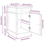 vidaXL Cabinet de chevet Chêne noir 40 x 42 x 60cm Bois d'ingénierie