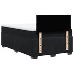 vidaXL Sommier à lattes de lit avec matelas Noir 120x200 cm Velours