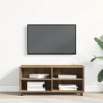 vidaXL Meuble TV Marron 90 x 35 x 35 cm Bois d'ingénierie
