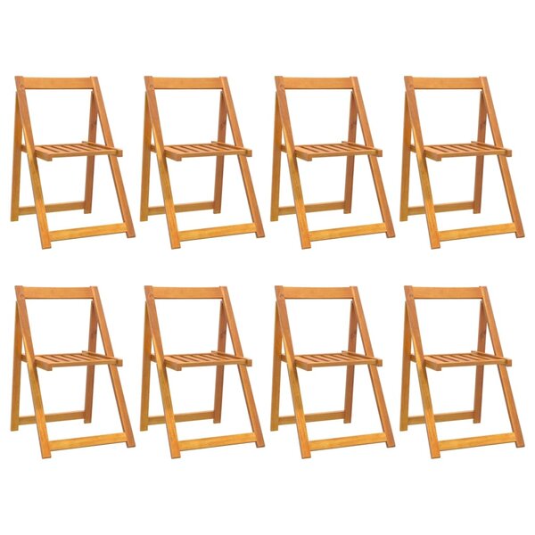 vidaXL Chaises pliables de jardin lot de 8 Bois d'acacia massif