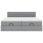 VidaXL Cadre de lit ottoman et matelas gris clair 160x200cm tissu