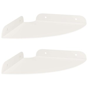vidaXL Étagère flottante avec étagère 2 Pièces Blanc 18 x 18 x 2 cm