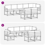 vidaXL Ensemble de canapés d'extérieur 8 Pièces Blanc et crème Polyester