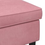 vidaXL Pouf Rose 55 x 35 x 41 cm Velours