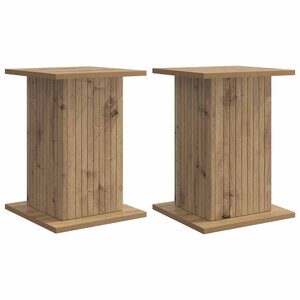 vidaXL Support de Plante 2 pièces Chêne artisanal 30 5 x 30 x 43 cm