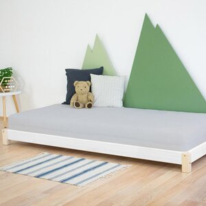 Lit simple TEENY 80 x 180 naturel et blanc