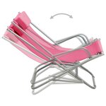vidaXL Chaises à bascule lot de 2 Acier Rose