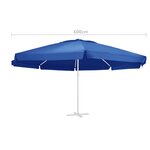 vidaXL Tissu de remplacement pour parasol d'extérieur Bleu azuré 610cm