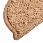 vidaXL Tapis d'escalier 20 pièces 56 x 17 x 3 cm Beige Demi-rond