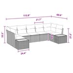vidaXL Ensemble de canapé de jardin 7 Pièces Noir 289 x 154 x 85 cm