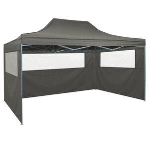 vidaXL Tente pliable avec 3 parois 431x291x315 cm Anthracite