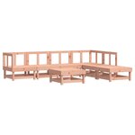 vidaXL Salon de jardin 7 Pièces bois massif douglas