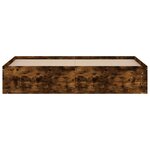 vidaXL Cadre de lit chêne fumé 180x200 cm super king