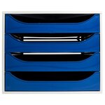 Module De Classement Ecobox Office 4 Tiroirs - Bleu Nuit - Exacompta