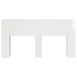 vidaXL Cabinet de Tête de Lit Blanc brillant Bois d'ingénierie