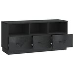 vidaXL Meuble TV avec tiroir Noir 102 x 34 5 x 47 cm Bois d'ingénierie