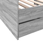vidaXL Lit de jour avec tiroirs sans matelas sonoma gris 90x190 cm
