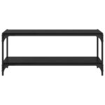 vidaXL Meuble TV Chêne noir 100x33x41cm Bois d'ingénierie et fer