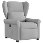 vidaXL Fauteuil inclinable électrique gris nuage tissu