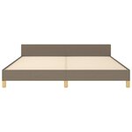 vidaXL Cadre de lit avec tête de lit Taupe 180x200 cm Tissu