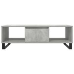 vidaXL Table basse gris béton 104x60x35 cm bois d'ingénierie
