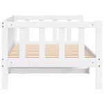 vidaXL Lit de jour sans matelas blanc bois de pin massif 90x200 cm