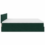 VidaXL Cadre de lit ottoman avec matelas vert foncé 160x200 cm velours
