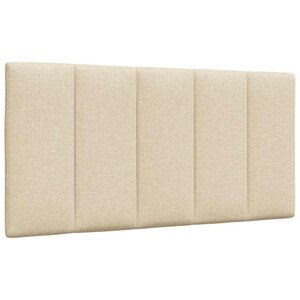 vidaXL Coussin de tête de lit Hanko crème 100 cm tissu
