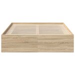 vidaXL Cadre de lit sans matelas chêne sonoma 140x200 cm