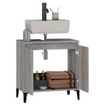 vidaXL Meuble d'évier sonoma gris 58x33x60 cm bois d'ingénierie
