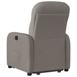 vidaXL Fauteuil inclinable électrique taupe tissu