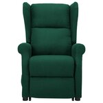 Vidaxl fauteuil releveur inclinable vert foncé tissu