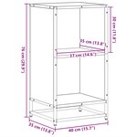 vidaXL Bibliothèque chêne fumé 40x35x76 cm bois d'ingénierie