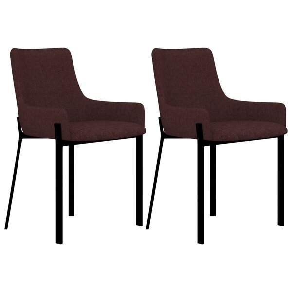 vidaXL Chaises à manger lot de 2 bordeaux tissu