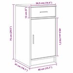 vidaXL Table de Toilette avec tiroir 2 Pièces Marron 40 x 41 x 75 cm