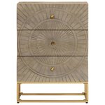 vidaXL Commode 55x30x76 cm bois massif de manguier et fer