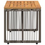 vidaXL Table de jardin Gris et marron 80 x 40 x 40 cm polyrotin