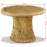 Vidaxl table basse octogonale bambou 60 x 60 x 45 cm
