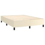 vidaXL Sommier à lattes de lit avec matelas et LED Crème 140x200 cm