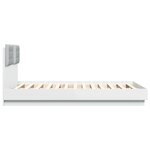 vidaXL Cadre de lit sans matelas blanc 140x190 cm