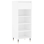 vidaXL Armoire à chaussures Blanc 40x36x105 cm Bois d'ingénierie