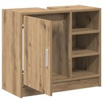 vidaXL Meuble sous évier Chêne Artisan 63x29x55 cm Bois d'ingénierie